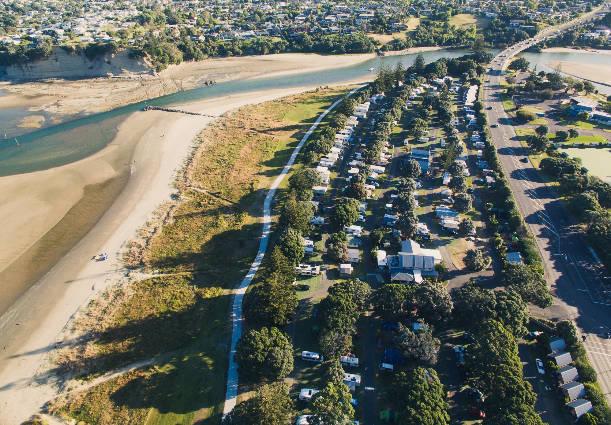 Aerial view Orewa.